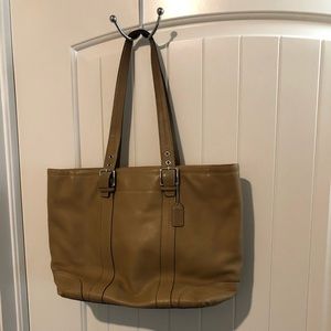 Coach leather tote bag